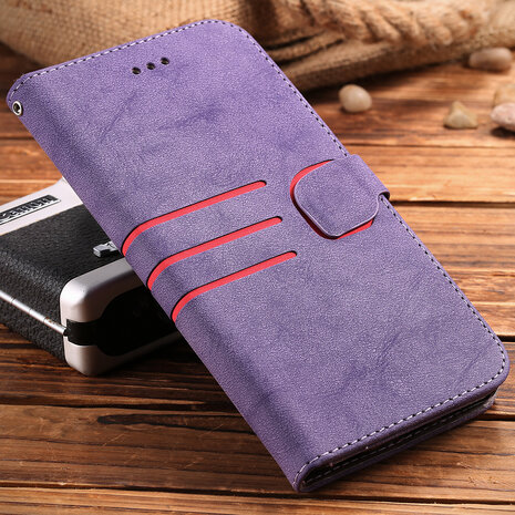 Matte lederen magnetische flip case voor iphone 6 & 6s 